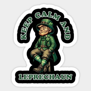 Serenity in Green: The Leprechaun's Mantra Sticker